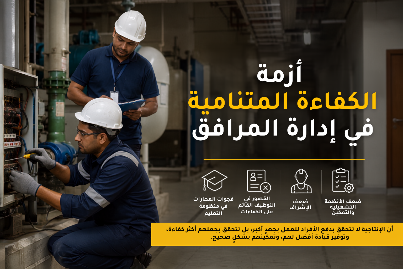 أزمة الكفاءة المتنامية في إدارة المرافق